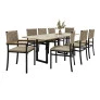 Conjunto para Área Gourmet com Vidro 6 Cadeiras 2,0x0,90m - Itália - Paonanda Decor