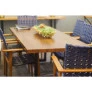 conjunto mesa com cadeira area de churrasco