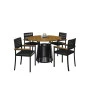 Conjunto para Área Gourmet Laminado 4 Cadeiras 1,20m - Roma - Paonanda Decor