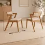 Kit 2 Cadeiras Maciça com telinha braço Oslo Luxo  Imperial