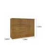 Cômoda para Quarto 2 Portas 5 Gavetas - Istambul
