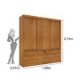 Guarda Roupa Casal Casal 3 Portas 9 Gavetas - Chicago - Líder Móveis