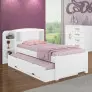 Cama Solteiro com Cama Auxiliar - Milênio Plus-Branco ENVIO IMEDIATO