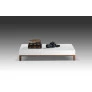 Mesa de Centro Decorativa com Vidro 1,0m - Minimal - Sheldon Móveis