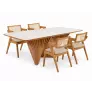 Sala de Jantar 4 cadeiras 1,60x90 - Oslo Luxo -Sala Nobre