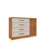 Cômoda para Quarto Ripada 1 Portas 4 Gavetas - Barcelona - Tcil Móveis