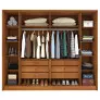 Guarda Roupa Casal Ripado 6 Portas 6 Gavetas - Barcelona - Tcil Móveis