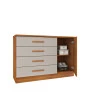 Cômoda para Quarto Ripada 1 Portas 4 Gavetas - Barcelona - Tcil Móveis