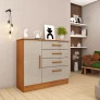 Cômoda para Quarto com Sapateira 4 Gavetas - Chicago - Tcil Móveis