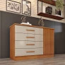 Cômoda para Quarto Ripada 1 Portas 4 Gavetas - Barcelona - Tcil Móveis
