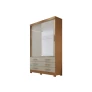 Guarda Roupa Solteiro 2 Portas 6 Gavetas - Capri - Móveis Novo Horizonte