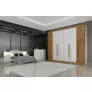 Guarda Roupa Casal 6 Portas 6 Gavetas - Coimbra Ripado - Móveis Novo Horizonte