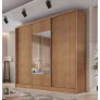 guarda roupa casal com espelho 3 portas arezzo moveis novo horizonte