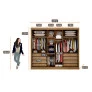 guarda roupa casal 3 portas diamond novo horizonte