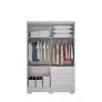 Guarda Roupa Solteiro com Pés 4 Portas 3 Gavetas - Encant 