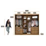 Guarda Roupa Casal Com Espelho 6 Portas 8 Gavetas - Robust Plus