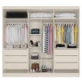 Guarda Roupa Casal com Espelho 6 Portas 6 Gavetas - Oslo-Off white - Made Marcs ENVIO IMEDIATO