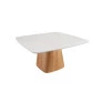 Mesa de Jantar Quadrada com Vidro - Minerva - Requinte Salas