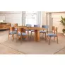 Sala de Jantar Moderna 8 Cadeiras 2,20x1,10m - Sage - Requinte Salas