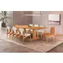 Sala de Jantar Moderna 8 Cadeiras 2,20x1,10m - Sora - Requinte Salas