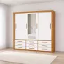 Guarda Roupa Espelho 3 Portas 9 Gavetas Imperium -Grand Line