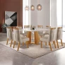 Sala de Jantar Completa com 6 Cadeiras 1,35x1,35m - Madri - LJ Móveis