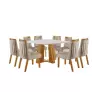 Sala de Jantar Completa com 6 Cadeiras 1,35x1,35m - Madri - LJ Móveis