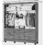 Guarda Roupa 9 Gavetas 3 Portas 1 Espelho  Sunset-Grand Line
