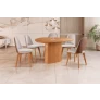 Sala de Jantar Orgânica 5 Cadeiras 1,35x1,35m - Madri - Requinte Salas