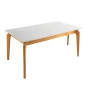 Mesa de Jantar retangular com Vidro - Cindy - Gold Salas