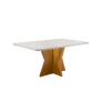 Mesa de Jantar Moderna com Vidro - Cristal - Móveis Mundial