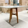 Mesa de Jantar Base de Madeira Maciça - Milão - Art Salas
