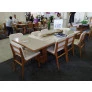 Sala de Jantar com Vidro 8 Cadeiras 2,20x1,10m - Estellar - Requinte Salas