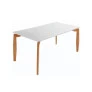 Mesa de Jantar  Tampo  Retangular com Vidro - Doha - Gold Salas