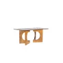 Mesa de Jantar com Vidro Laminada - Hamburgo - Art Salas