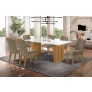 Sala de Jantar Ripada com Vidro 6 Cadeiras 1,80x0,90m - Imperatriz - LJ Móveis