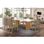 Sala de Jantar Ripada com 6 Cadeiras 1,80x0,90m - Imperatriz-Riviera - LJ Móveis