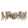 Sala de Jantar Completa com 6 Cadeiras 1,80x0,90m - Liz - Leifer Móveis