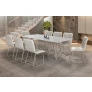 Sala de Jantar com Vidro 8 Cadeiras 2,0x1,0m - Milão - CM Decor