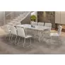 Sala de Jantar com Vidro 8 Cadeiras 2,0x1,0m - Milão - CM Decor