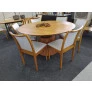 Sala de Jantar Laminada Redonda 6 Cadeiras 1,35m - Phoenix - Requinte Salas