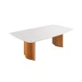 Mesa de Jantar Laminada com Vidro - River - Requinte Salas
