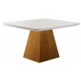 Mesa de Jantar Quadrada com Vidro 1,35x1,35m - Rubi - Móveis Mundial