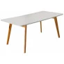 Mesa de Jantar com Vidro Madeira Maciça - Slim - Móveis Mundial