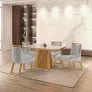 Sala de Jantar Completa com 4 Cadeiras 1,20x0,80m - Austria - LJ Móveis