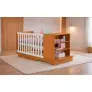 Berço com que vira Cama com  Prateleira Celinne- MobiBaby