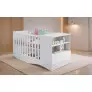 Berço com que vira Cama com  Prateleira Celinne- MobiBaby