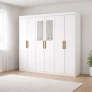 Guarda Roupa 6 Portas com 2 Espelhos  Perla -Grand Line