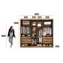 Guarda Roupa 6 Portas 6 Gavetas  VITRINE GLASS - Novo Horizonte 