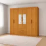 Guarda Roupa com 2 Espelhos e 6 Portas Platinum -Grand Line